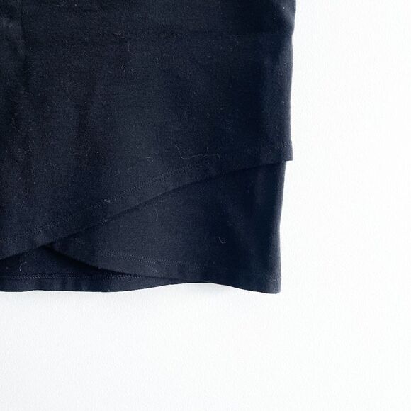 Talula Women's Asymmetrical Hem Mini Pencil Skirt Black Stretchy Size L - Picture 4 of 8